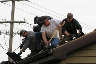 Roofing project at Our Lady of Angels