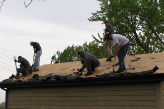 Roof work at Our Lady of Angels