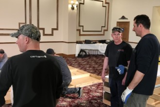 2019 Easter Seals Telethon Stage Erection Volunteers