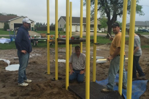 Braceville Community Park Equipment under construction